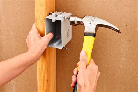 drywall electrical box home depot|putting electrical box existing drywall.